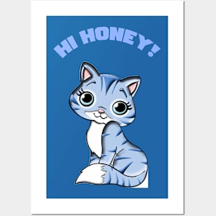 Adorable Blue Kitten Posters and Art